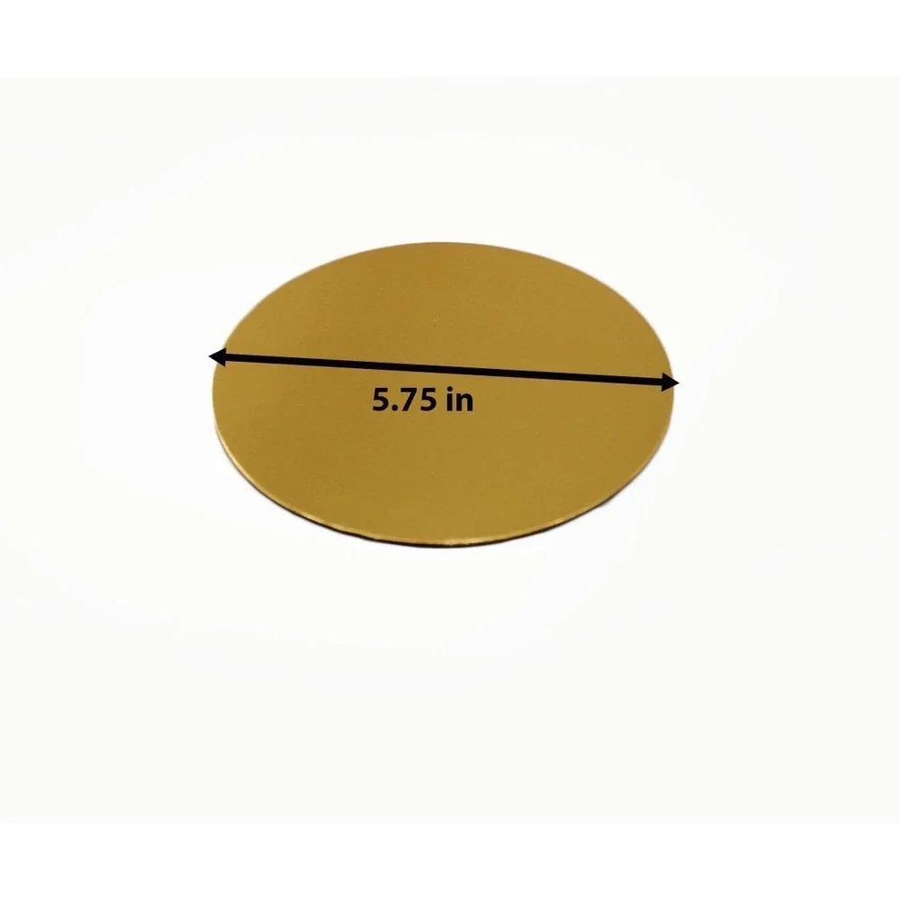 Gold Round Cardboard‎ Cake Boards Individual Pastry Bases 5.75 Inch 10 Pack